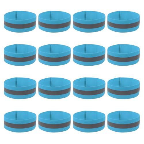 PATIKIL Reflective Bands for Wrist Arm Ankle Leg High Visibility Band - color: Sky Blue