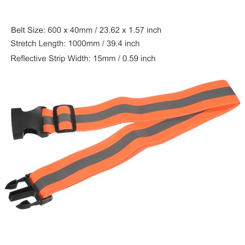 MECCANIXITY Reflective Belt Bands High Visibility Gear - color: Orange, size: 24x1.6 Inch