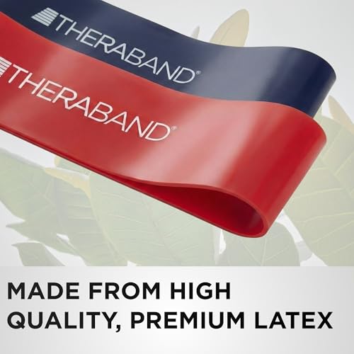 THERABAND Resistance Band Loop Set, 12", Exercise, Workout, Therapy - color: Yellow/Red/Green/Blue, size: 12 inch