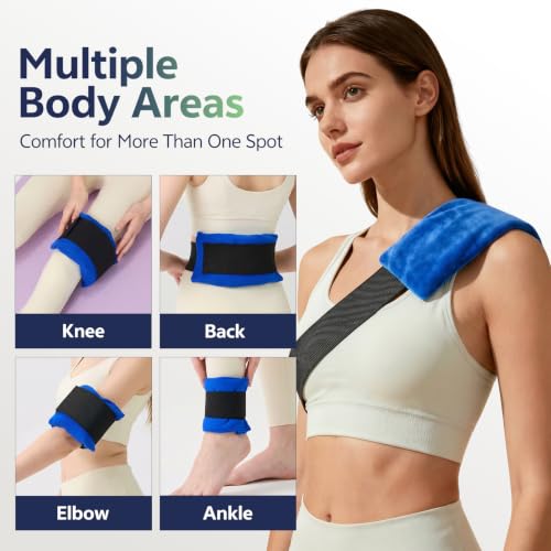 Ice Packs for Injuries Reusable Hot and Cold Therapy Pack Long Lasting Reusable Gel Wraps for Shoulder Back Knee Joint Pain Muscle Soreness and After Surgery 2pcs 300