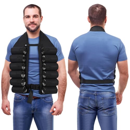 Running Vest Beer Vest Beer Storage Belt 12 Pockets Pouch Belt Holder Drinking Holder for Men