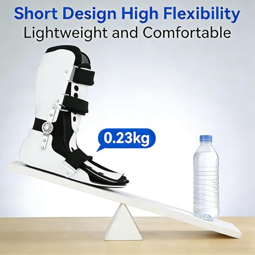 Walking Boot for Broken Foot - Medical Fracture Boot for Toe & Ankle Injuries-Breathable Stabilizer for Men Women (White, Split Mid Size Model, Right) - size: Split Mid Size Model