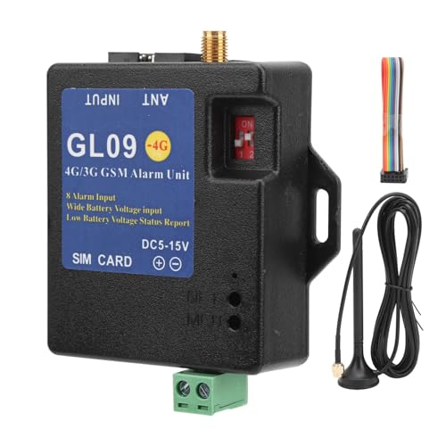 GSM Alarm System GL09 4G/3G/GSM 8CH Alarm Security System Alert Module 8‑Channel Input Low Consumption for Home Warehouse Security(US)