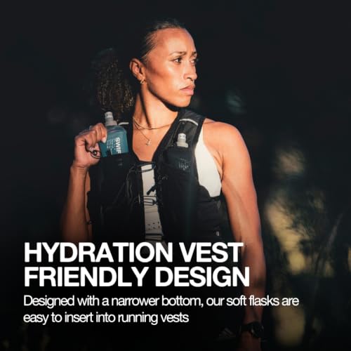 SWIFTER 2x Soft Flask 500ml | Running, Hiking, Cycling Hydration Flask | Collapsible, Leakproof, Reusable | Matt Finish, Sky Blue - size: 500ml (x2) (Standard Cap)