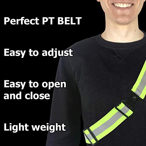 Reflective Belt for Running Army PT Belt Reflective Running Gear - color: 10 X Green Belt