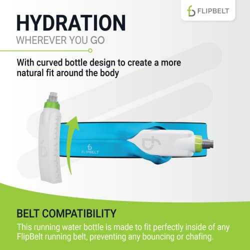 FlipBelt Arc Water Bottle Bundle - 11 Oz + 6 Oz Curved Hydration Running Bottles