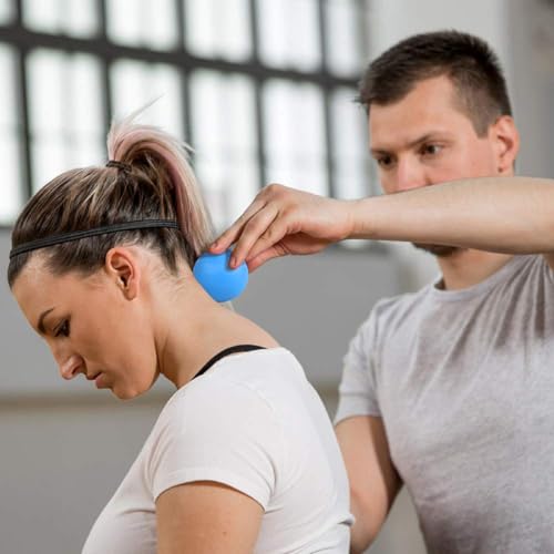 WOVTE Massage Lacrosse Ball Therapy for Sore Muscles Myofascial Release - color: Blue