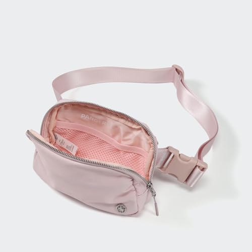 Pander Unisex Belt Bag Fanny Pack for Women with Adjustable Strap, Small Waist Pouch for Workout Running Traveling Hiking - color: Pink