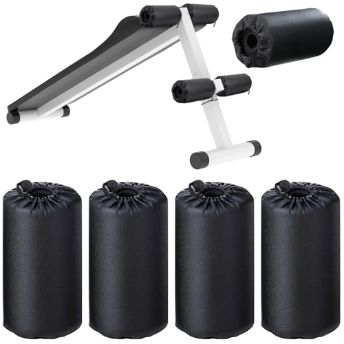 Hollowfly 4 Pcs Foam Roller Pads for Weight Bench, 7 x 3.5 x 0.8 Inches - size: 7 x 3.5 x 0.8 Inch