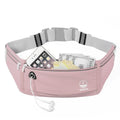 Slim Running Belt Fanny Pack, Phone Holder Waist Pack Money Belt - Pink - color: X Pink