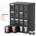 Trading Card Storage Drawers, Cardboard Card Storage Box with Windows - size: 4 Rows × 4 Tiers (16 Drawers)