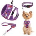 SCENEREAL Halloween Small Dog Harness and Leash Set - color: Purple-Halloween, size: XS: Chest Girth: 10"-14"