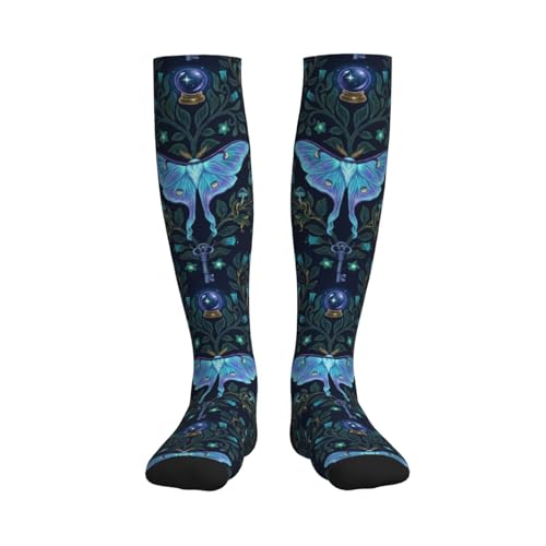 Witchy Moth Compression Socks For Women Men - color: Mystical Moth