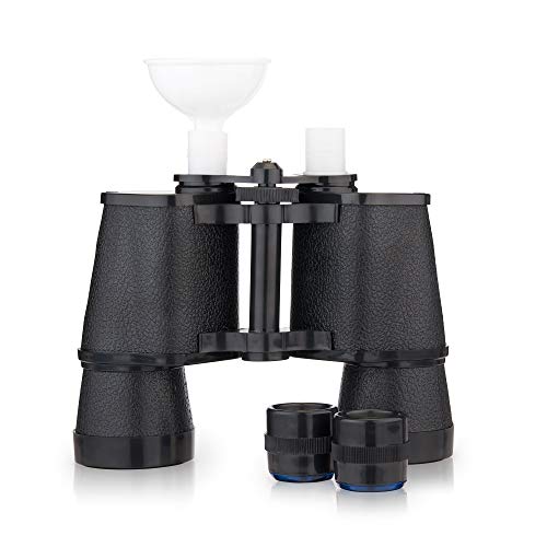True Binocular Flask, Sneaky Flask, Hidden Alcohol Barware Accessory, Anything but a Cup, 16 oz capacity, Black