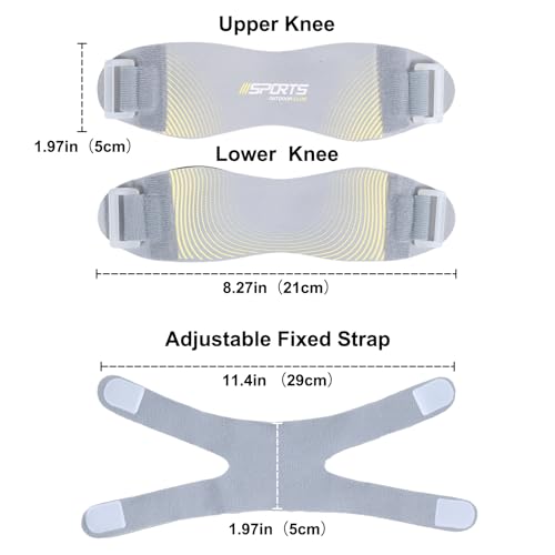 NuCamper Patellar Tendon Support Strap, Adjustable Patella Band Knee Brace for Men & Women Relief Knee Pain, Patella Stabilizer Knee Straps for Running, Basketball, Tendonitis, Jumpers Knees Gray - color: Gray