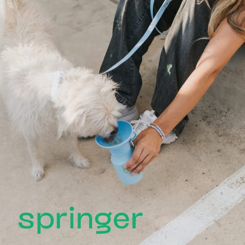 Springland 15oz Classic Portable Dog Water Bottle with Built-in Bowl, Blue - color: Sky Blue, size: 15oz Mini