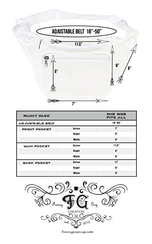 Funny Guy Mugs Clear Transparent Fanny Pack, White - color: Transparent White