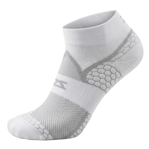 Zensah Grit 2.0 Compression Running Socks for Men and Women - color: 1 Pair - White, size: X-Large