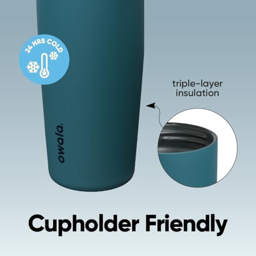 Owala FreeSip Sway Stainless Steel Water Bottle 40 oz Denim - color: Denim, size: 40 Ounces