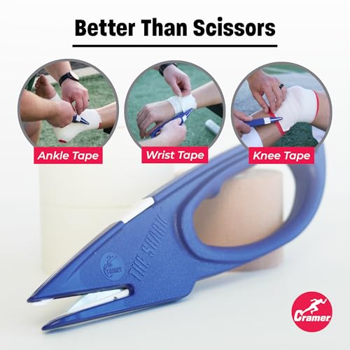 Cramer Training Supplies, Shark Tape Cutter & Remover Liquid for Adhesive Removal, Safe Edge Scissors, Bandage Shears & Solution to Safely Remove Standard Cutter - Material