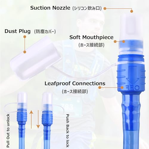 Azarxis Hydration Bladder TPU 1.5L 2L 3L Water Reservoir BPA-Free for Hiking Backpack Hydration Pack, Leak Proof Large Opening Water Storage Bladder Bag for Camping Cycling Running - color: #01 PEVA - 1.5L
