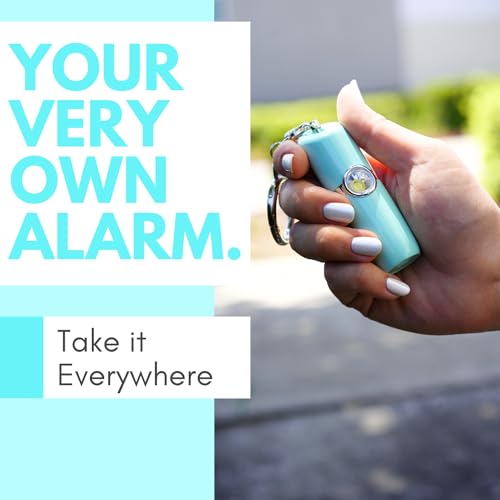 Securityman Personal Alarms for Women | Safety Alarm Keychain (Loud 130dB Siren and SOS Strobe Light) Everyday Self Defense Security Alarm Protection Device (Teal) - color: Teal