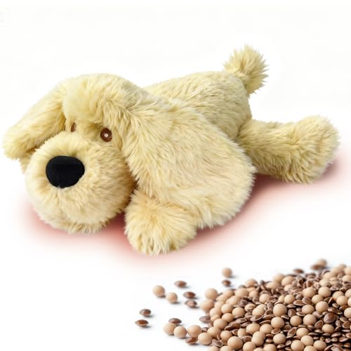 Microwave Heating Pad for Pain Relief, Microwavable Stuffed Animal - style: Golden Retriever Dog