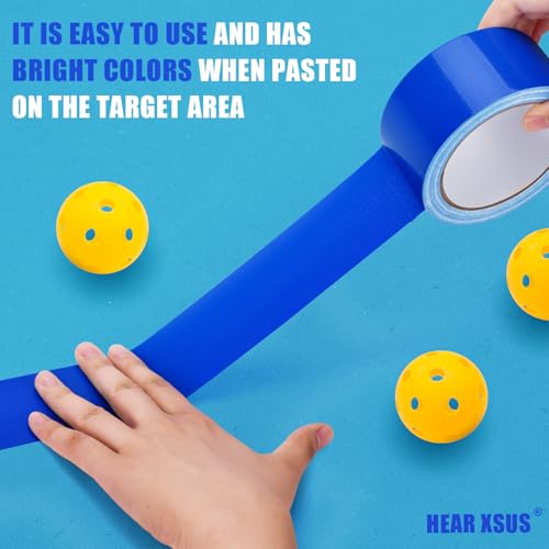 230 ft Pickleball Court Tape, 2 in Wide x 76.7 yd Long Court Marking Kit for A Complete Pickleball Court, Durable Floor Marking Tape for Outdoor and Indoor Use - style: Blue 2PC