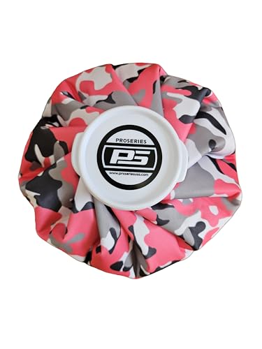 11" Large Reusable Ice Bag - 4" Super Wide Mouth - Hot and Cold Therapy - Pink Camo - Cold Compress with Refillable Real Ice Pack