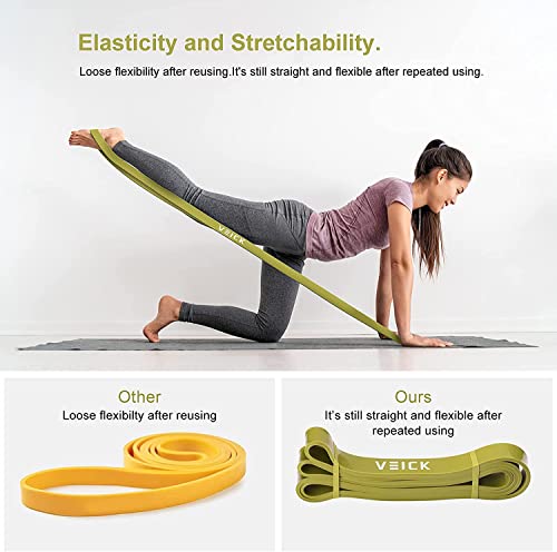 VEICK Pull Up Assist Resistance Bands for Home Gym - color: Green Set of 5 + Handles