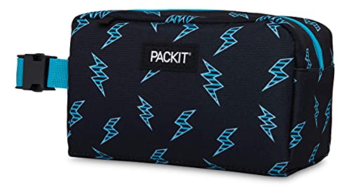 PackIt Freezable Snack Box, Striped Bolts - color: Striped Bolts, size: Medium