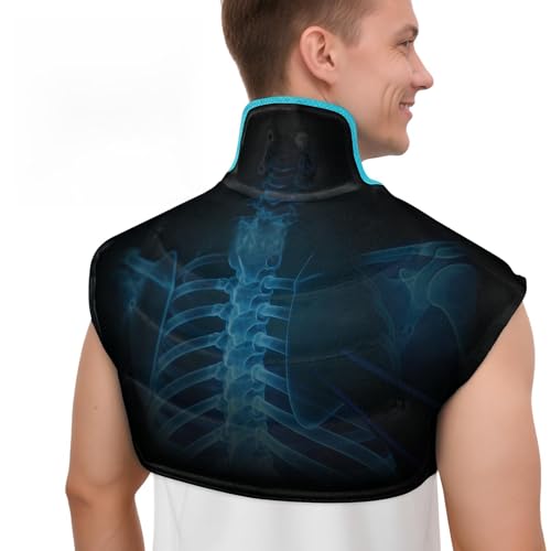 Comfytemp Large Ice Pack for Neck Shoulders Upper Back Pain Relief, Black - color: Black, size: Large