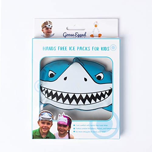 Hands Free Ice Pack for Kids; Kids Ice Packs for Boo Boos - for Bumps and Temperatures; Baby Shower and Registry Essential - color: Shark