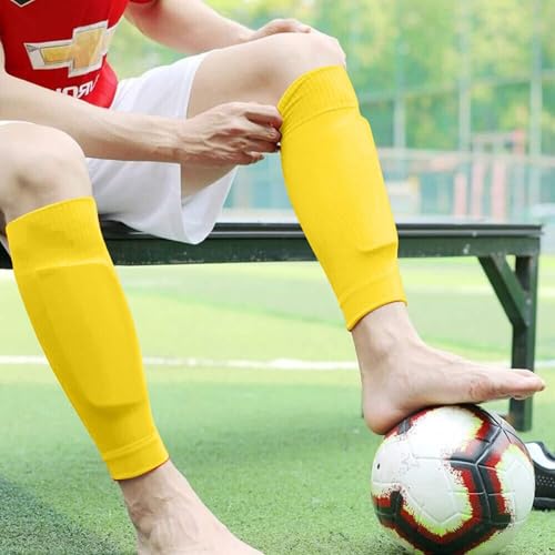 COUVER Unisex Long Leg Compression Sleeves - color: Yellow, size: Medium
