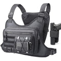 RXW Chest Bag for Men Women, Tactical Chest Rig Holster, EDC Chest Pack - color: Black