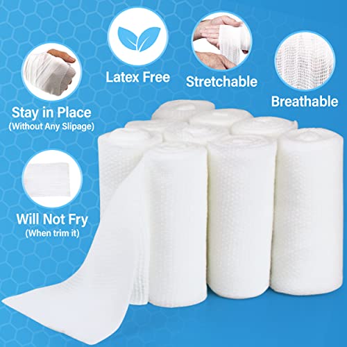 AFFORDTEX Gauze Bandages – 36 Rolls - Premium First Aid Supplies for Safe Adventuring – Flexible, Stretchable, and Breathable Gauze Rolls – 4” x 4.1 Yards Bandage Wrap for Wound Dressing - size: 4" Pack of 36 Rolls