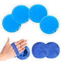 Gel Ice Pack Round Reusable Ice Packs for Injuries Hot and Cold Compress Pain Relief and Swelling Reduction 4 Pcs with 2 Covers