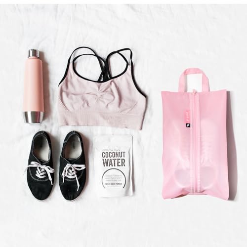 pack all Shoe Bag for Travel, Water-Resistant Shoe Pouch for Sports - color: Pink, style: 2 Pack