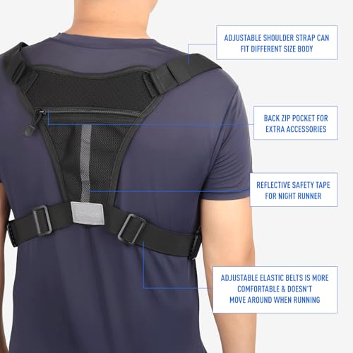 DEYACE Chest Bag For Men, Tactical Chest Pack With Built-In Phone Holder - color: Black-CP