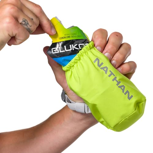 Nathan - Pinnacle 14oz Soft Flask Finish Lime/Reflective Silver OSFM - color: Lime Green, style: 14oz