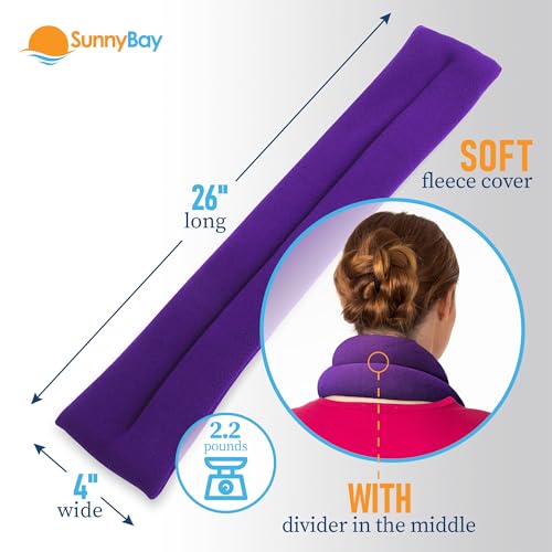 SunnyBay Microwavable Heating Pad, Neck and Shoulder Wrap, 26 inch, Purple - color: Purple