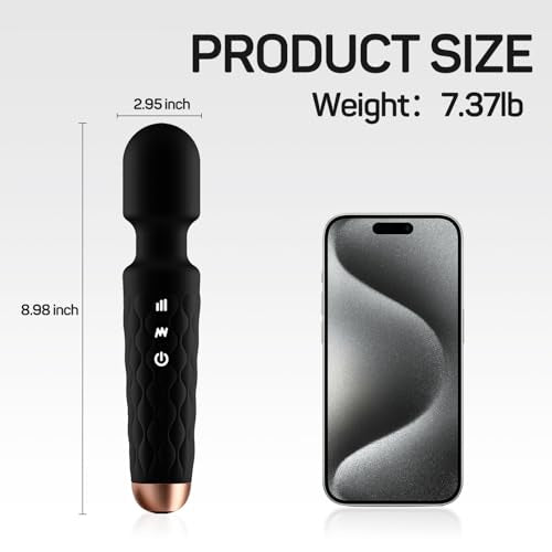 Personal Massager - 4H Max Runtime & Ultra-Quiet - Waterproof - 20 Modes 8 Speeds for Deep Tissue Back Massage, Post-Workout Recovery and Neck Muscle Relaxation(Black) - color: Black
