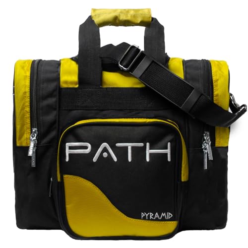 Pyramid Path Pro Deluxe Single Bowling Ball Tote - Holds One Ball, One Pair Shoes Up to Mens 15 - color: Yellow