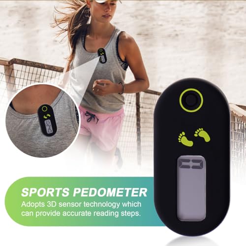 WINOMO Exercise Step Walking 3D Pedometer Accurate Step Counter Walking Distance Miles/Km Calorie Counter Exercise Time Silent with Clip and Lanyard Pedometer