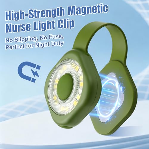 Rechargeable Nurse Lights Clip On for Night Shift, Badge Light - color: F-Green