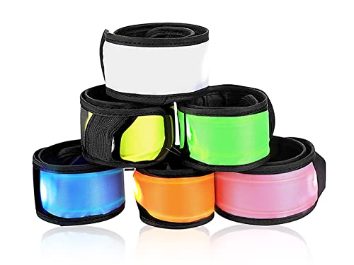 esonstyle 6 PCS LED Light Up Band Slap Bracelets - color: 6 pcs