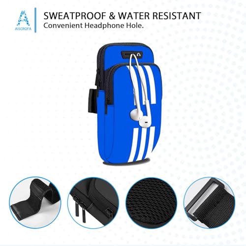 Running Armband, Cell Phone Purse Small Crossbody Bags for Women Men Kids Pouch for iPhone 15/14/13 pro/Plus/xs/xr/xs max, Galaxy S22 Ultra and More - color: Blue