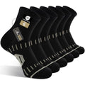 6 Pairs Copper Ankle Compression Socks for Men and Women - color: Black*6, size: Medium-Large