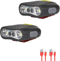 2 PC Motion Sensor Clip On Hat Light Rechargeable 90° Adjustable Waterproof