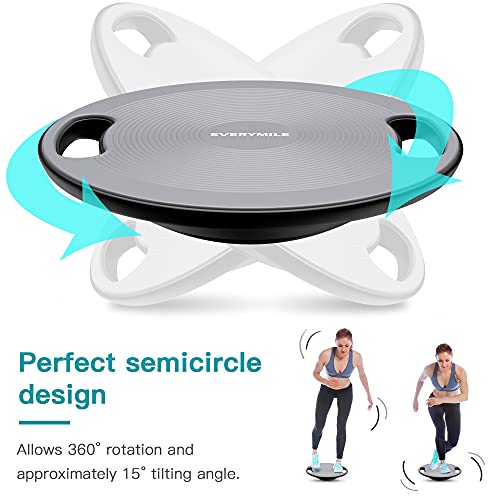 Wobble Exercise Balance Board, No-Skid Surface - color: Classic Gray